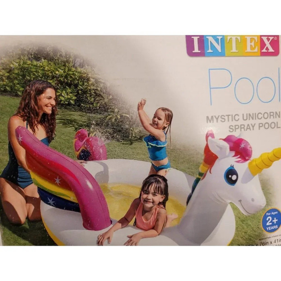 Intex Mystic Unicorn Inflatable Baby Spray Swimming Pool Family Fun - BRAND NEW - Picture 6 of 6